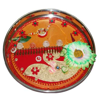"Rakhi Thali - RT-2090-002 - Click here to View more details about this Product